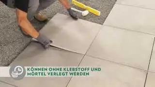 Verlegung auf kies - Novoceram Outdoor Plus