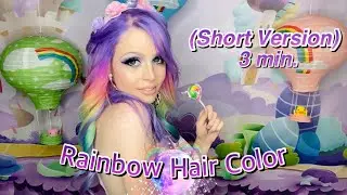 Rainbow Arctic Fox Hair Color (SHORT VERSION) 3 min. Unicorn Hair.