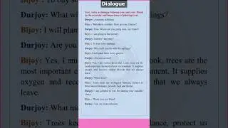Dialogue on the Importance of Planting Trees | Necessity of Planting Trees Dialogue #shortvideo