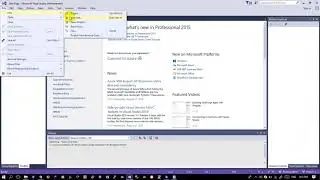 how to start project C sharp in visual studio 2015