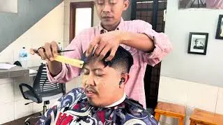 Proses Lengkap Potong Rambut Lurus Jadi Gaya keren Kekinian 💈