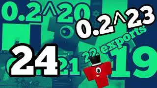 Numberblocks one Lego animation over 0.2^1000 times (you next)