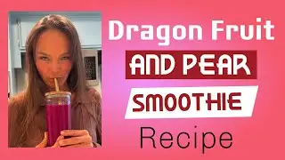 Just 2 ingredient dragon fruit and pear slushy recipe!  Most refreshing drink I&rsquo;ve ever had!