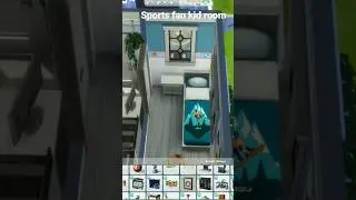 Sports fan kid room 🏀 #sims4 #speedbuild #nocc
