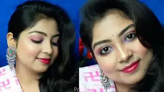 Soft Pink Eye Makeup For Indian Functions|Simple Soft Pink Day Time Makeup|Reestyle Tips
