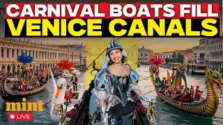Venice Carnival LIVE: Traditional Grand Canal Boat Parade Highlights Historic Italian Festival