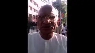 A senior citizen voter shares his reasons for voting