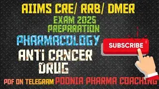 AIIMS CRE Pharmacist exam 2025 | #rrbpharmacist #dmerpharmacist #anticancer