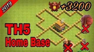Clash of clans/new base 2019/th5 home base/anti 2star/trophy pushing/ckr