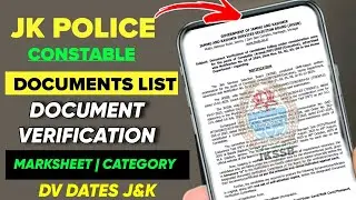 JKP CONSTABLE DV | DOCUMENTS LIST | FORM | PREFERENCE | ALL DOUBTS REGARDING DOCUMENT VERIFICATION