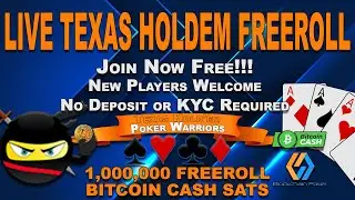Live Poker FREEROLL - 26th Nov - Nightly Million Freeroll on Bitcoin Cash - Poker Warriors