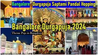 Bangalore Durga Puja 2024 | Theme Puja | Saptami Pandal Hopping | Barsha | Sorrba | Manpho