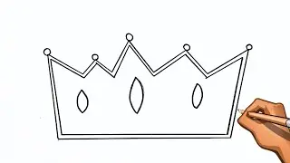 Princess crown drawing | very easy crown drawing for kids | ARTMADENOW