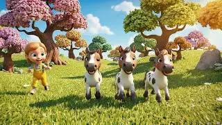 Three Little Horses Gallop Gallop Gallop 🐴 | Nursery Rhymes for Kids & Baby Songs