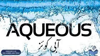 Aqua (Aqueous) | Aabi (Water) Quiz | Zaki Ahmed Zaki Pedia