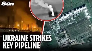 Ukrainian forces bomb key Russian fuel pipeline station setting it ablaze