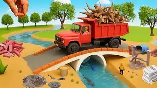 Top most creative diy tractor build modern bridge  | fun construction @MiniFarmingHD 