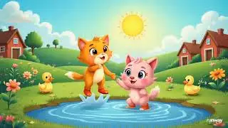 Kittens Jumping on the Farm | Fun Farm Song for Kids | LullaLand Songs
