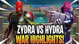 *NEW* ZYDRA HYBRID VS HYDRA! WAR HIGHLIGHTS! - MARVEL Strike Force - MSF