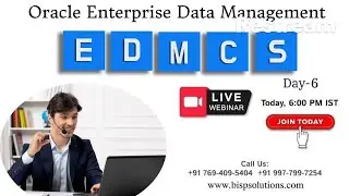 Webinar of (EDMCS) Oracle Enterprise Data Management