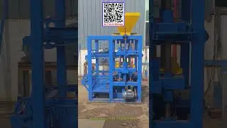 qt4-24 small automatic cement concrete hollow block making machine for sale in uganda with low price