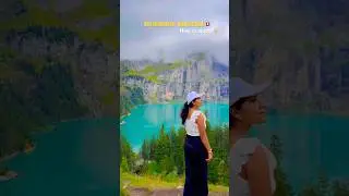 Oeschinensee, Switzerland🇨🇭! Don&rsquo;t skip this bucket list place ⛰️#switzerland #oeschinensee #swiss