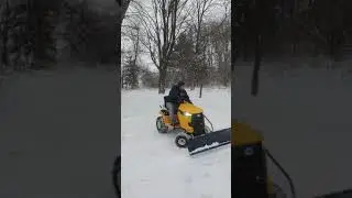 Cub Cadet LT46 with chains and plow