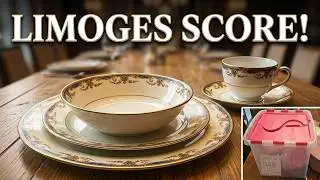 UNBOXING my Antique LIMOGES China Dinnerware THRIFT HAUL!!  Scored!!!