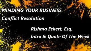 Rishma Eckert Intro Conflict Resolution