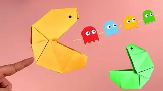 Easy Origami Toys For Beginners | Origami Pacmans | PC-Man Games