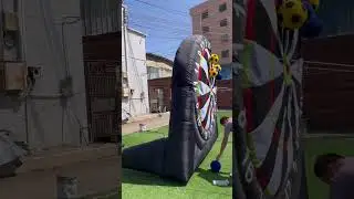 Giant Inflatable Football Darts Board Set - Up to 5m High!