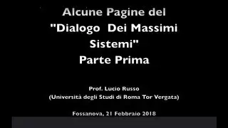 Lucio Russo (Fossanova, 21/02/2018): Alcune Pagine del 