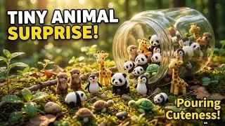 Tiny Animals Pouring From Jars Across Nature — So Satisfying! #asmr #oddlysatisfying