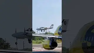 Private Beech G58 Baron landing at PSE #Shorts