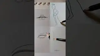 Easy drawing ideas ( 4 different drawing tutorials ✨️) #art #drawing #shorts #viral #trending