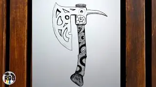 How to Draw a VIKING AX || Easy Thor Axe Drawing - Easy Pencil Drawings Step by Step 2024