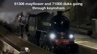 61306 mayflower and 71000 Duke of Gloucester going through keynsham