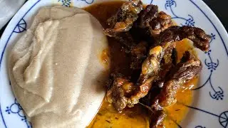 How To Cook Eedingu | Namibian Dried Meat Strips Stew | Namibisches getrocknetes Fleisch Ragout