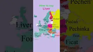 How to say Liver | Human Body | European Languages Comparison #shorts #map #comparison #language