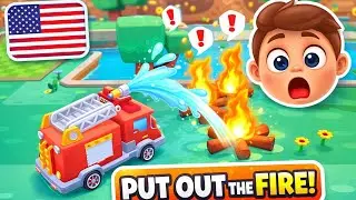 Fire Truck Rescue 🚒 | Put Out the Fire 🔥 | Fun Kids Game#usa #babybus 