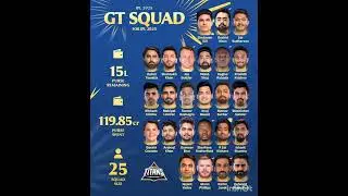 Gt Full Squad For IPL 2025 #ipl2025 #gt