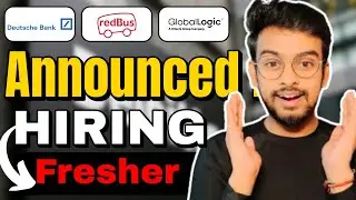 Deutsche Bank, Red Bus Biggest Drive 2026 | OFF Campus Drive For Fresher | Multiple Batch Jobs