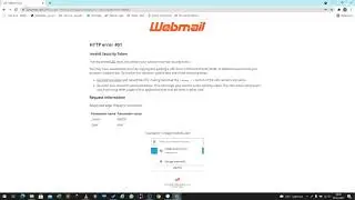 Webmail login error