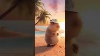 This capybara's main character vibes 💎👑✨ #capybara #luxury