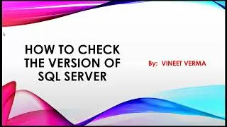 How to check version of SQL Server