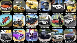 Dr Driving,Driving Simulator Multiplayer,Traffic Tour,Rage Road,Car For Sale,Car parking Multiplayer