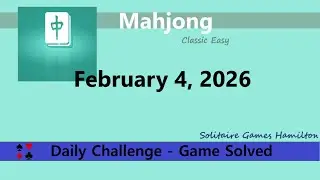 Microsoft Mahjong | Classic Easy - February 4, 2026 | Daily Challenges