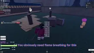 Leveling up fast with flame breathing, easiest exp grind. | Slayers Unleashed