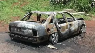 Ve&iacute;culo pegou fogo na PRC-280 em Mari&oacute;polis