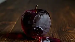 Ai generated transparent apple cutting with sharp edge knife #asmr #ai #aiart